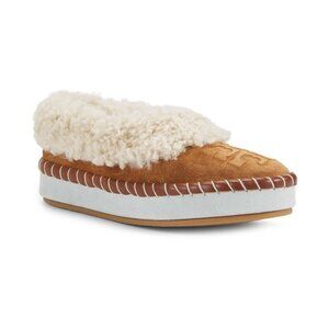 Tory Burch Curly Shearling Slipper Women Size 11 Toasted Caramel Buttermilk